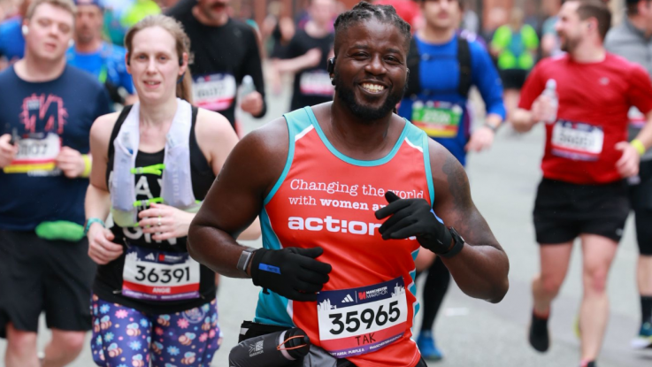 ActionAid supporter runs the Manchester Marathon 2023
